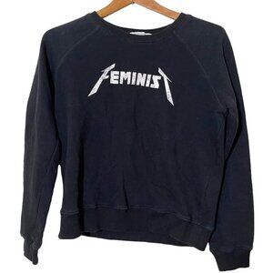 Rebecca Minkoff Metal Font Feminist Sweatshirt Size Small